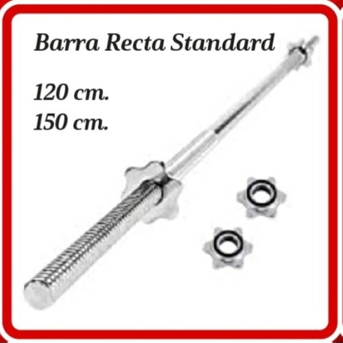 Barra Rect Stand Press Banca 1  Cromad Y Roscad 1,2m Y 1,5m