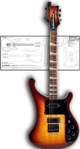 Plano Para Luthier Guitarra Rickenbacker 480 (a Escala Real)