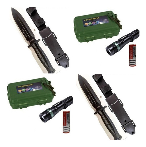 Set Militar/policial Linterna Led 2500l + Cuchillo Columbia