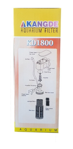 Imagen 7 de 7 de Filtro Peceras Interno Kd 1800 1000l/h Silensioco Potente