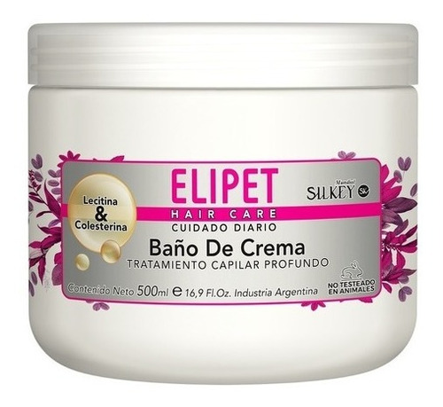 Baño De Crema Silkey Elipet Hair Care Cuidado Diario X 500ml