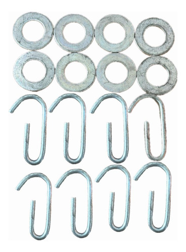 Kit 20 Ganchos 3/8 20 Arroelas Escoras Metalicas