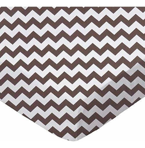 Sheetworld Fitted Pack N Play (graco) Sheet - Black Chevron