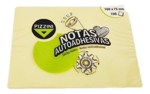 Block Nota Autoadhesiva Pizzini 100 X 75mm Taco X 100 Hojas