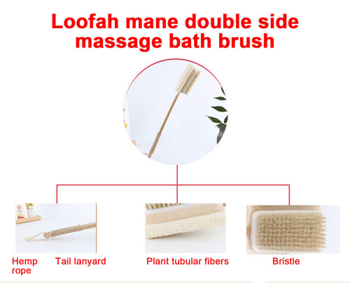 S Cepillo De Baño Luofah Back De Doble Cara, Largo W