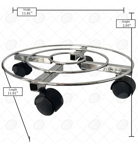 Red Carpet Studios Soporte Redondo De Metal Para Plantas, P