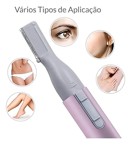 Mini Depilador Elétrico Sobrancelhas Aparador Pêlos Booglee