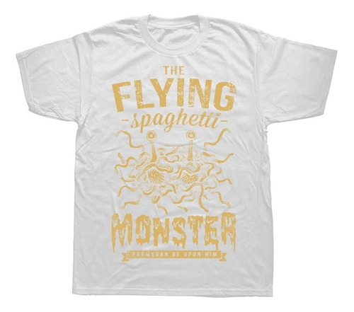 Camiseta Neutra De Algodón Con Estampado The Flying Monster