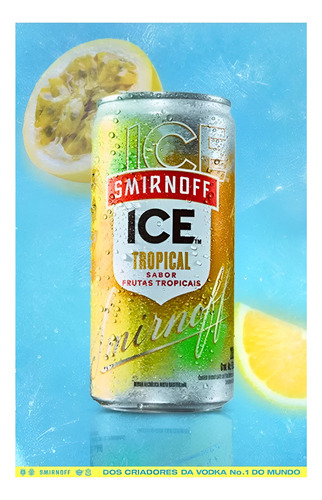 Bebida Alcoólica Mista Smirnoff Tropical 24 Latas Com 269ml