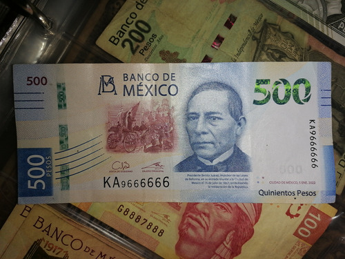 Billete De 500 Numero De Serie Especial 