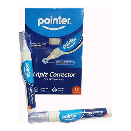 Corrector Liquido Tipo Lapiz Pointer 12 Unidades