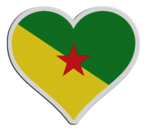 Parche Bandera Corazon Guayana Francesa