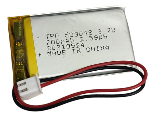 Batería Mini De Lítio Recargable 3.7v 700mah Con Conector