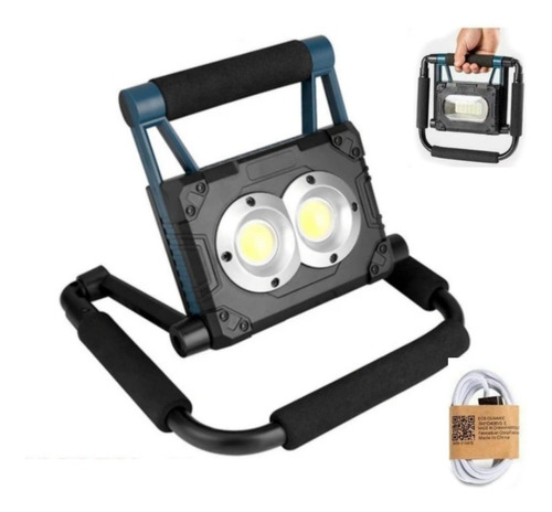 Foco Led Emergencia Plegable Portatil 30w Solar + Powerbanck