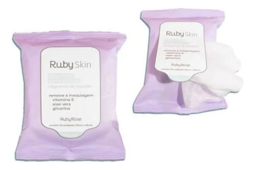 Kit Com 2 Lenços Demaquilantes Ruby Skin Basics