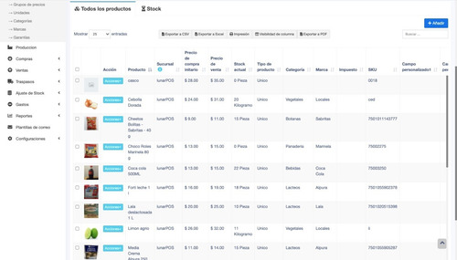 Demo Sistema Punto De Venta Lunarpos, Inventarios Y Cajas.