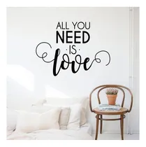 Comprar Vinilos Decorativos Frases All You Need Is Love