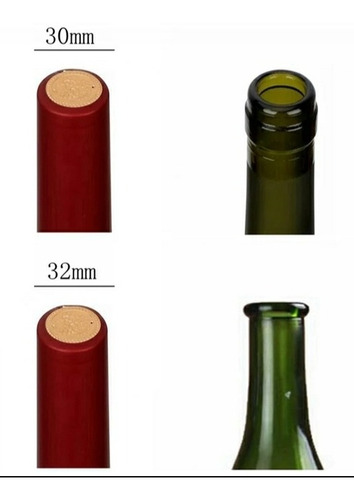Imagen 2 de 2 de Cápsulas Para Botellas De Vino Doradas 250 Unidades