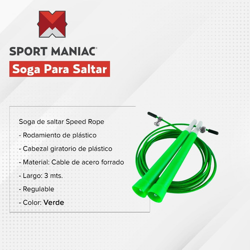 Imagen 2 de 5 de Kit Colchoneta + Soga Saltar + Tiraband Sport Maniac