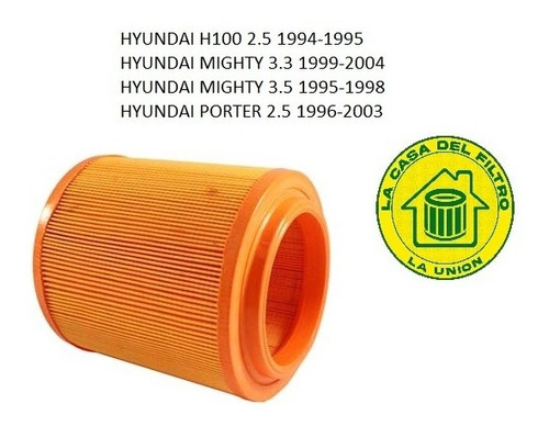 Filtro De Aire C19175 Hyundai H100 Porter Mighty 2811345020h