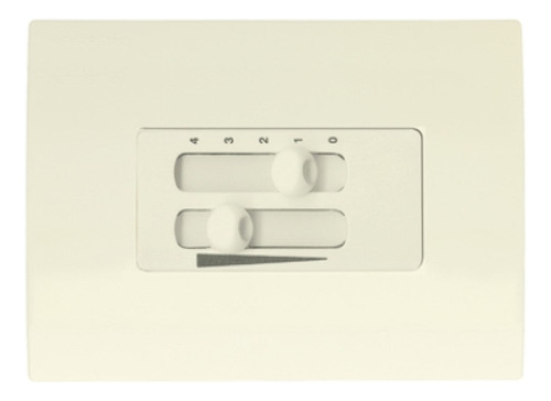 Control Dual Deslizable P/ventilador C/placa Blanco Marfil E