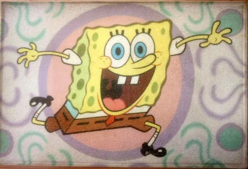 Tapete Capacho 60x40cm - Bob Esponja - Promoção- Liquidação