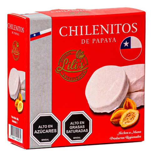 Alfajor Chilenito Merengue Papaya Lili´s, 1 X 6 Un (300 Grs)