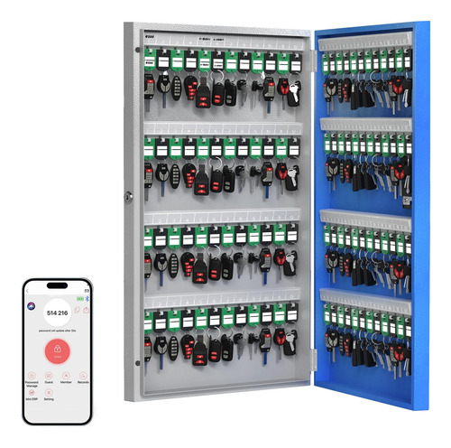 Caja De Bloqueo Para 96 Llaves Montaje En Pared Bluetooth