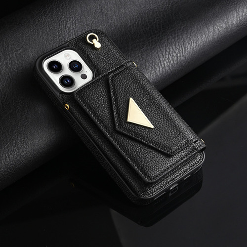 Funda Tipo Cartera Con Correa For El Hombro For iPhone 16, 15 Y 14