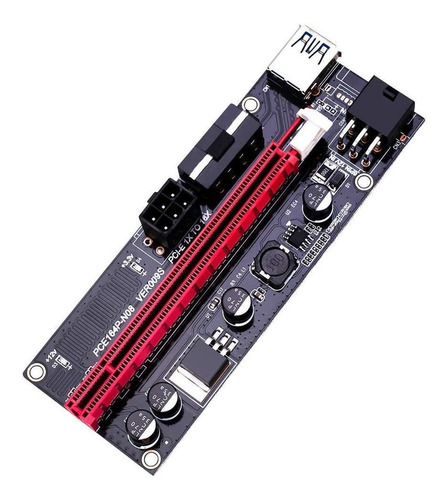 Imagen 3 de 7 de Riser Ver 009s Pcie 6pin 16x Mineria Express Usb Eth Btc