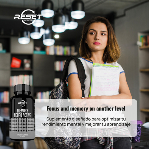 Reset Nutrition Memory Neuro Active Mind Matrix 60 Cápsulas Suplemento Alimenticio para Memoria, Enfoque Mental y Salud Cerebral