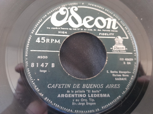 Vinilo Single De Argentino Ledesma El Asalto (x172)