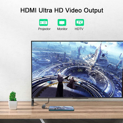 Imagen 6 de 9 de Adaptador Usb-c - 3 Port Usb + Hdmi + Sd + Msd + Pd - Pc/mac