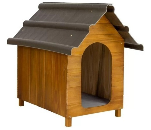 Casita Cucha Perro Mascota Madera Techo Ecológico Talla S N3