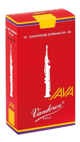 5 Palhetas Vandoren Java Red Sax Soprano  1.5 / 2 / 2.5 / 3