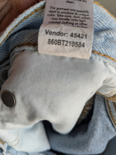 Pacsun Jeans Pachwork Rectos Tiro Alto Azul Claro Mujer (Usado)