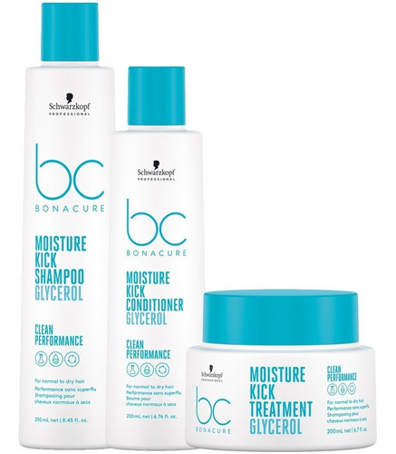 Bonacure Kit Clean Performance Moisture Kick Trio Pequeno