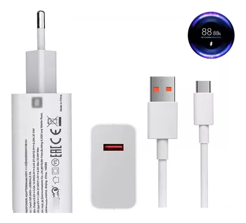 Cargador USB 33W Carga Ultra-rápida, Origina Xiaomi MDY-11-EZ, Blanco