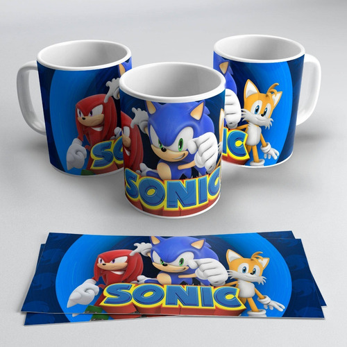 Imagen 10 de 10 de Plantillas Para Tazas Infantiles Sonic Sublimacion