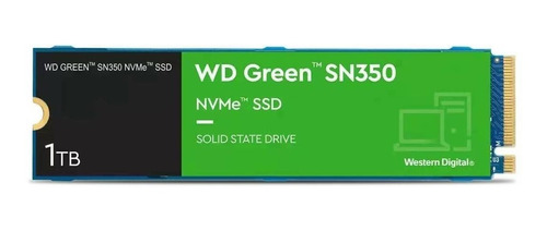 Imagen 1 de 2 de Disco sólido SSD interno Western Digital WD Green SN350 WDS100T3G0C 1TB verde