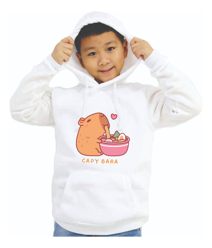 Sudadera Capibara Niños Hoodie Diseños Kawaii