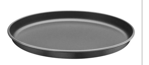 Asadera Redonda Baja 36 Cm Pizza Pan Acero Antiadherente