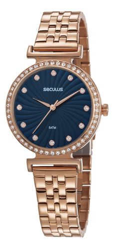 Relógio Feminino Seculus Glamour Ref. 20738lpsvrs3 Rosé