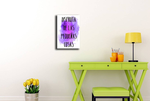 Vinilo Decorativo 30x45cm Frase Disfruta De Las Pequeñas