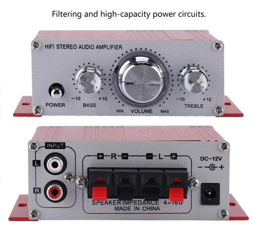 Amplificador De Audio Estéreo Pomya Hy-2001 Mini Digital Hif