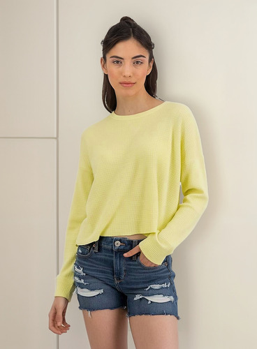 Polera Plush Cropped Soft & Sexy / American Eagle