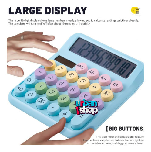 Calculadora Keenly Solar 12 Digitos Solar Botones Grandes