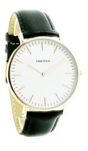 Reloj De Hombre De Metal Y Cuero Tressa Clyde-c