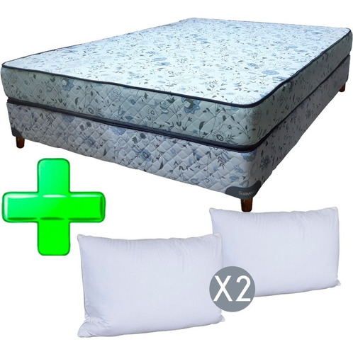 Colchon Y Sommier Suavestar Extra 140x190 + Almohada + Envio