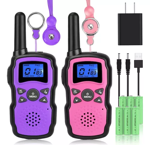 Walkie Talkies Para Niños Recargable Con Cargador Usb